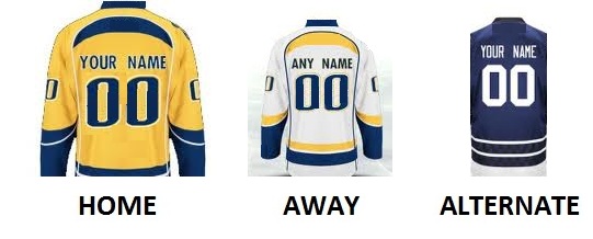 (image for) NASHVILLE Pro Hockey Number Kit - Click Image to Close